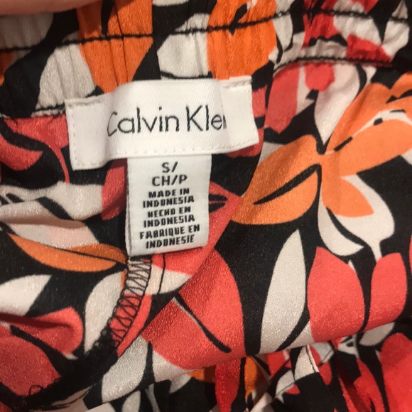 Calvin Klein Womens Print Wide Leg Loose Pant - Picture 5 of 6